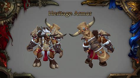 tauren heritage armor requirements.